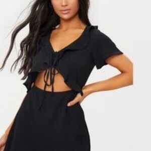 *NWT* PrettyLittleThing Black Cut-out Dress